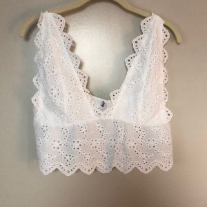 Eyelit crop top